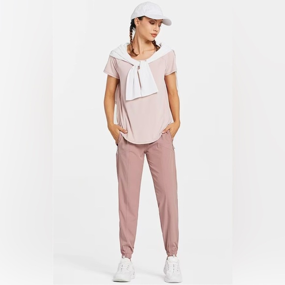 Libin Lightweight Joggers Women's Size Medium Dusty Rose Pink Quick Dry Pants - Picture 3 of 10